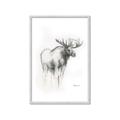 Picture of Moose Charcoal _GroupedProduct_Rectangle_Portrait_Framed_Matted_