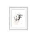 Picture of Moose Charcoal _GroupedProduct_Rectangle_Portrait_Framed_Matted_