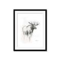 Picture of Moose Charcoal _GroupedProduct_Rectangle_Portrait_Framed_Matted_