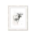Picture of Moose Charcoal _GroupedProduct_Rectangle_Portrait_Framed_Matted_