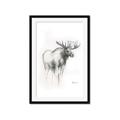 Picture of Moose Charcoal _GroupedProduct_Rectangle_Portrait_Framed_Matted_