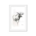 Picture of Moose Charcoal _GroupedProduct_Rectangle_Portrait_Framed_Matted_