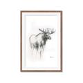 Picture of Moose Charcoal _GroupedProduct_Rectangle_Portrait_Framed_Matted_