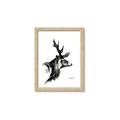 Picture of Sketched Deer side  _GroupedProduct_Rectangle_Portrait_Framed_Matted_