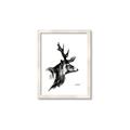 Picture of Sketched Deer side  _GroupedProduct_Rectangle_Portrait_Framed_Matted_