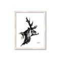 Picture of Sketched Deer side  _GroupedProduct_Rectangle_Portrait_Framed_Matted_