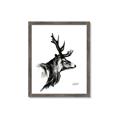 Picture of Sketched Deer side  _GroupedProduct_Rectangle_Portrait_Framed_Matted_