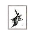 Picture of Sketched Deer side  _GroupedProduct_Rectangle_Portrait_Framed_Matted_