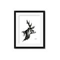 Picture of Sketched Deer side  _GroupedProduct_Rectangle_Portrait_Framed_Matted_