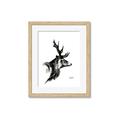 Picture of Sketched Deer side  _GroupedProduct_Rectangle_Portrait_Framed_Matted_