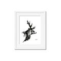 Picture of Sketched Deer side  _GroupedProduct_Rectangle_Portrait_Framed_Matted_