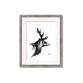 Picture of Sketched Deer side  _GroupedProduct_Rectangle_Portrait_Framed_Matted_