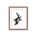 Picture of Sketched Deer side  _GroupedProduct_Rectangle_Portrait_Framed_Matted_