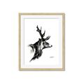 Picture of Sketched Deer side  _GroupedProduct_Rectangle_Portrait_Framed_Matted_
