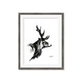 Picture of Sketched Deer side  _GroupedProduct_Rectangle_Portrait_Framed_Matted_