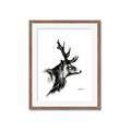 Picture of Sketched Deer side  _GroupedProduct_Rectangle_Portrait_Framed_Matted_