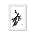 Picture of Sketched Deer side  _GroupedProduct_Rectangle_Portrait_Framed_Matted_