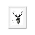 Picture of Sketched Deer  _GroupedProduct_Rectangle_Portrait_Framed_Matted_