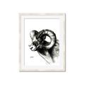 Picture of Sketched Ram _GroupedProduct_Rectangle_Portrait_Framed_Matted_