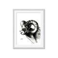 Picture of Sketched Ram _GroupedProduct_Rectangle_Portrait_Framed_Matted_