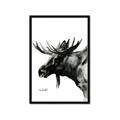 Picture of Sketched Moose _GroupedProduct_Rectangle_Portrait_Framed_Matted_
