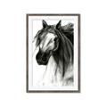 Picture of Sketched Horse _GroupedProduct_Rectangle_Portrait_Framed_Matted_