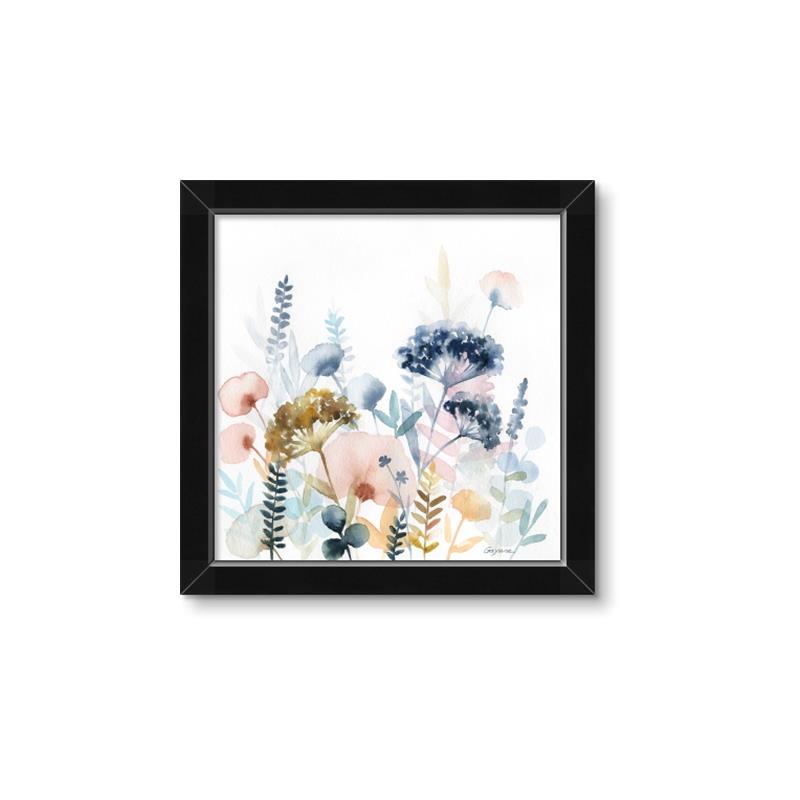 Picture of Light Blue Flowers II _GroupedProduct_Square_Framed_Matted_