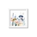 Picture of Light Blue Flowers II _GroupedProduct_Square_Framed_Matted_