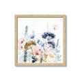 Picture of Light Blue Flowers II _GroupedProduct_Square_Framed_Matted_