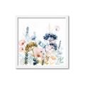 Picture of Light Blue Flowers II _GroupedProduct_Square_Framed_Matted_