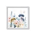 Picture of Light Blue Flowers II _GroupedProduct_Square_Framed_Matted_