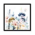 Picture of Light Blue Flowers II _GroupedProduct_Square_Framed_Matted_
