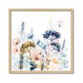 Picture of Light Blue Flowers II _GroupedProduct_Square_Framed_Matted_