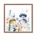 Picture of Light Blue Flowers II _GroupedProduct_Square_Framed_Matted_