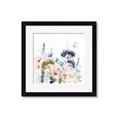 Picture of Light Blue Flowers II _GroupedProduct_Square_Framed_Matted_