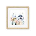 Picture of Light Blue Flowers II _GroupedProduct_Square_Framed_Matted_
