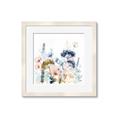 Picture of Light Blue Flowers II _GroupedProduct_Square_Framed_Matted_