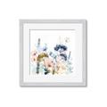 Picture of Light Blue Flowers II _GroupedProduct_Square_Framed_Matted_