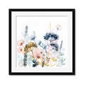 Picture of Light Blue Flowers II _GroupedProduct_Square_Framed_Matted_