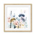 Picture of Light Blue Flowers II _GroupedProduct_Square_Framed_Matted_