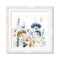Picture of Light Blue Flowers II _GroupedProduct_Square_Framed_Matted_