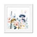 Picture of Light Blue Flowers II _GroupedProduct_Square_Framed_Matted_