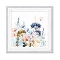Picture of Light Blue Flowers II _GroupedProduct_Square_Framed_Matted_
