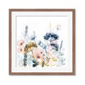 Picture of Light Blue Flowers II _GroupedProduct_Square_Framed_Matted_