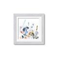 Picture of Light Blue Flowers I     _GroupedProduct_Square_Framed_Matted_