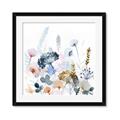 Picture of Light Blue Flowers I     _GroupedProduct_Square_Framed_Matted_