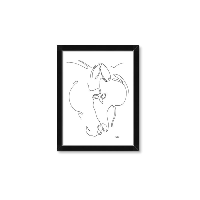 Picture of Line Drawn Horses I _GroupedProduct_Rectangle_Portrait_Framed_Matted_