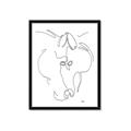 Picture of Line Drawn Horses I _GroupedProduct_Rectangle_Portrait_Framed_Matted_
