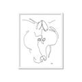 Picture of Line Drawn Horses I _GroupedProduct_Rectangle_Portrait_Framed_Matted_