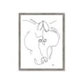 Picture of Line Drawn Horses I _GroupedProduct_Rectangle_Portrait_Framed_Matted_